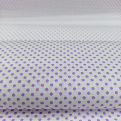 Lila Minik Puantiyeli Poplin Kumaş AYT