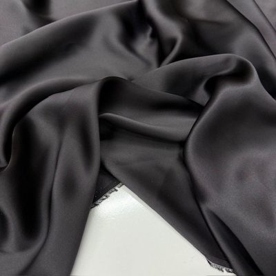 Armani Saf İpek Saten Kumaş Antrasit Gri