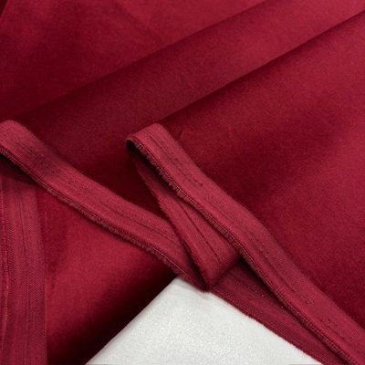 Bordo 100% Pamuk Lüks Kadife Kumaş