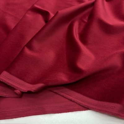 Bordo 100% Pamuk Lüks Kadife Kumaş