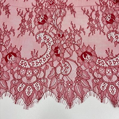 Fransız Lez Kupon Dantel Kumaş Kırmızı