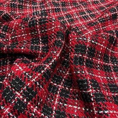 Kırmızı Işıltılı İtalyan Chanel Kumaş YVZ