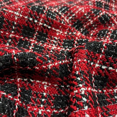 Kırmızı Işıltılı İtalyan Chanel Kumaş YVZ