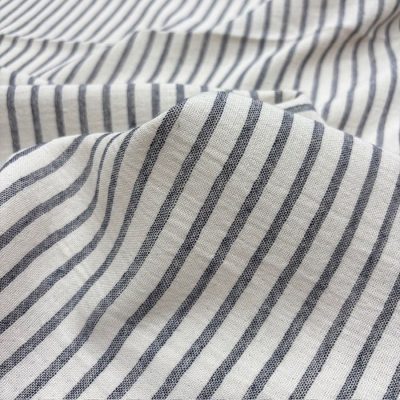 Soft Çizgili Saf Pamuk Çift Katlı Müslin Kumaş