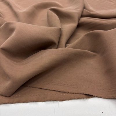 Taşlanmış Koton Cupra Kumaş Soft Kahve