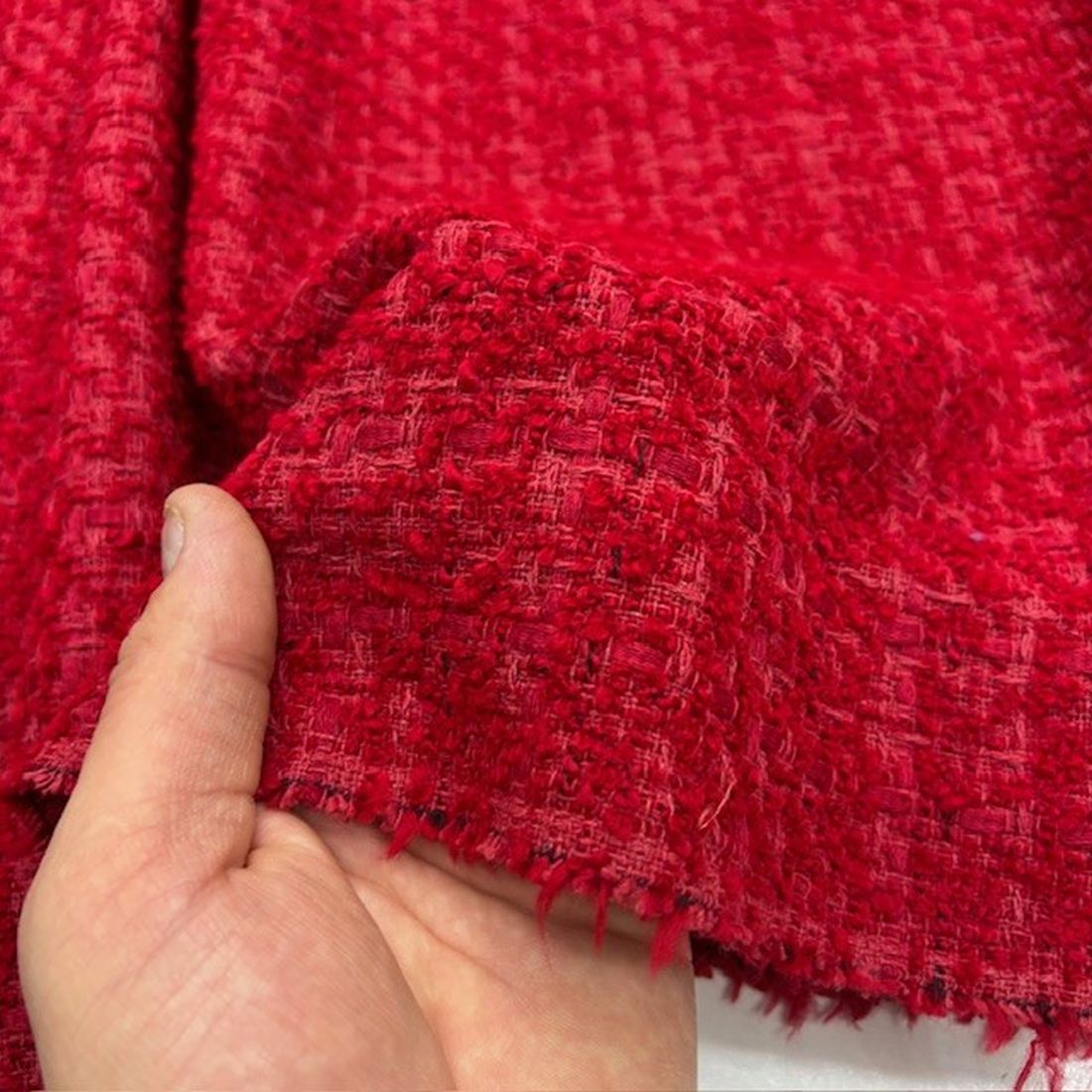 Zara Cotton Şanel Kumaş Kırmızı