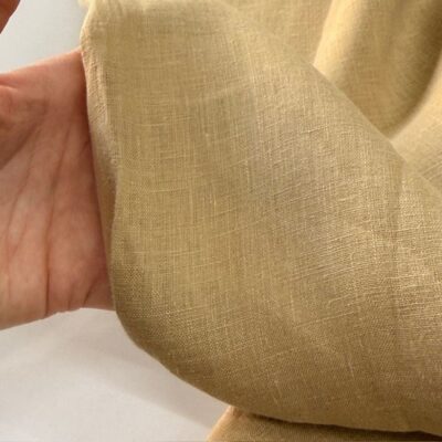 100% Keten Kumaş Natural Bej UGR