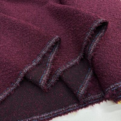 Bordo Mor Buklet Şanel Kumaş BYR