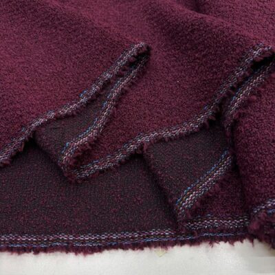 Bordo Mor Buklet Şanel Kumaş BYR