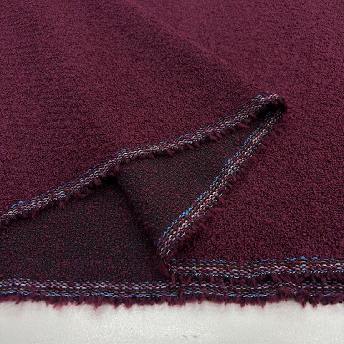 Bordo Mor Buklet Şanel Kumaş BYR