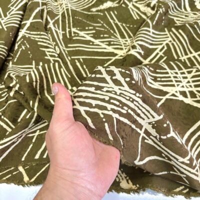 Pastel Desen Jakarlı İpeksi Pamuk Cupro Kumaş SRVT