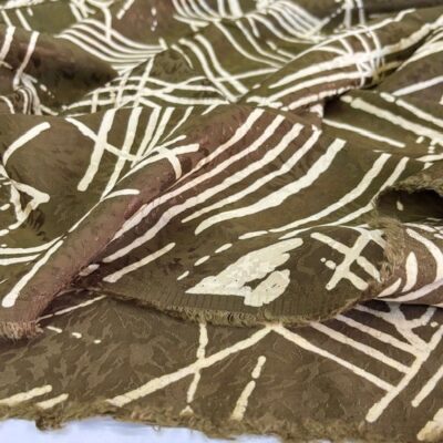 Pastel Desen Jakarlı İpeksi Pamuk Cupro Kumaş SRVT
