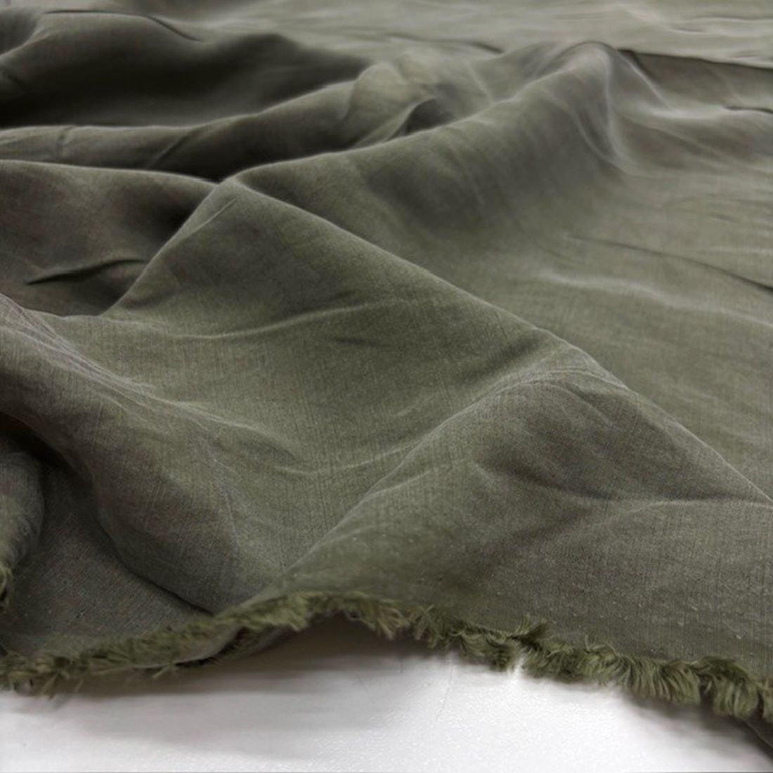 Taşlanmış Vintage Naturel Cupro Kumaş YVZ