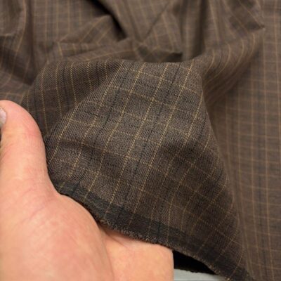 Vintage Kahverengi Yünlü Flanel Kumaş BYR
