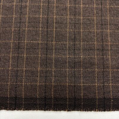Vintage Kahverengi Yünlü Flanel Kumaş BYR