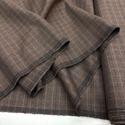 Vintage Kahverengi Yünlü Flanel Kumaş BYR