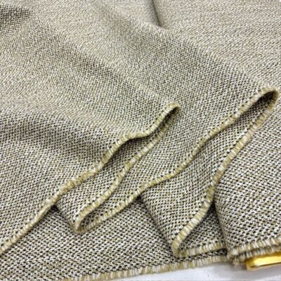 Vintage Yünlü Bej Tweed Kumaş GK