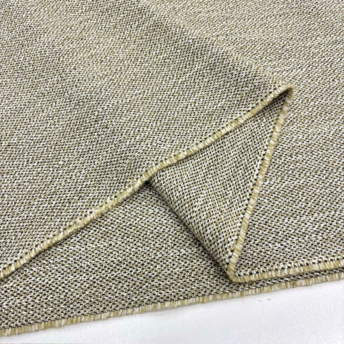 Vintage Yünlü Bej Tweed Kumaş GK