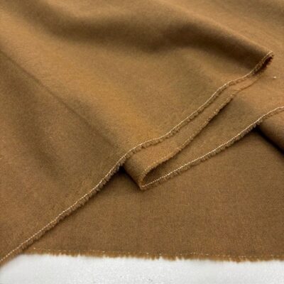%100 Yün Hafif Flanel Kumaş Taba Kahve
