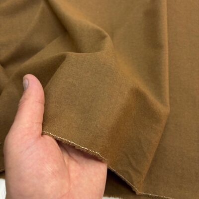 %100 Yün Hafif Flanel Kumaş Taba Kahve