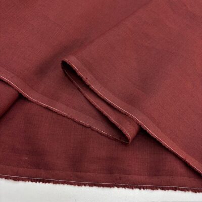 Kiremit Bordo 100% Keten Kumaş KT