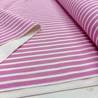 Pembe Çizgili Likralı Kot Kanvas Kumaş YNS